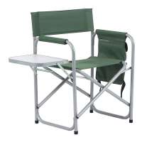 outdoor camping aluminium director chair with side table attached M306