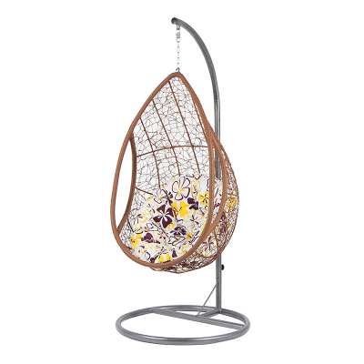 Manufacture leisure rattan hanging swing basket rattan basket egg shaped chair M603