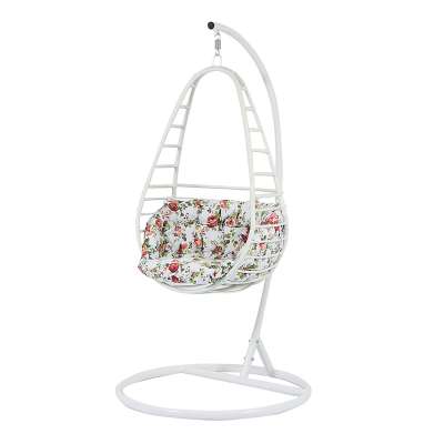 Patio Outdoor Garden Furniture Rattan Swing Hanging Basket Chair with stand M601