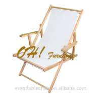 outdoor wooden beach chair arm folding chair garden chair